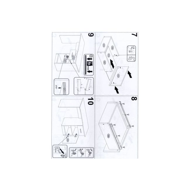 Birou cu usa si sertar hm elmo, pal melaminat, 120x55x78 cm, stejar/antracit drm8701