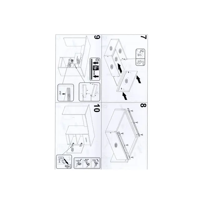Birou cu usa si sertar hm elmo, pal melaminat, 120x55x78 cm, stejar/antracit drm8701