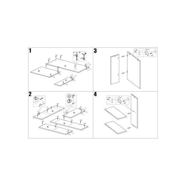 Birou hm fino, 2 rafturi, pal melaminat, 122x57x85 cm, stejar auriu/alb drm4648