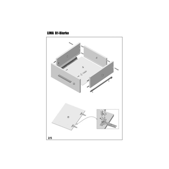 Birou hm lima b1, cu usa si sertar, pal melaminat lucios, 120x55x75 cm, alb drm4655