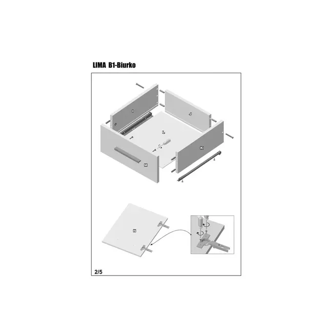 Birou hm lima b1, cu usa si sertar, pal melaminat lucios, 120x55x75 cm, stejar sonoma/alb drm4656