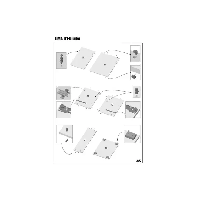 Birou hm lima b1, cu usa si sertar, pal melaminat, 120x55x75 cm, stejar sonoma drm4657