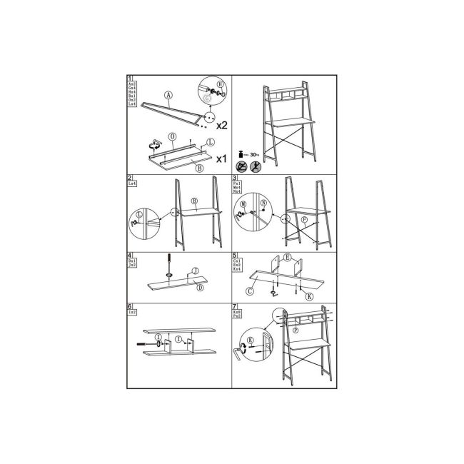 Birou minimalist hm narvik b2, raft inalt, cadru metalic, pal melaminat, 84x46x142 cm, stejar sonoma/alb drm9597