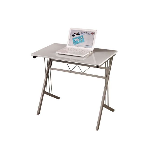 Birou sl b120, cadru metalic, blat mdf, robust, 80x51x72 cm, alb drm3210