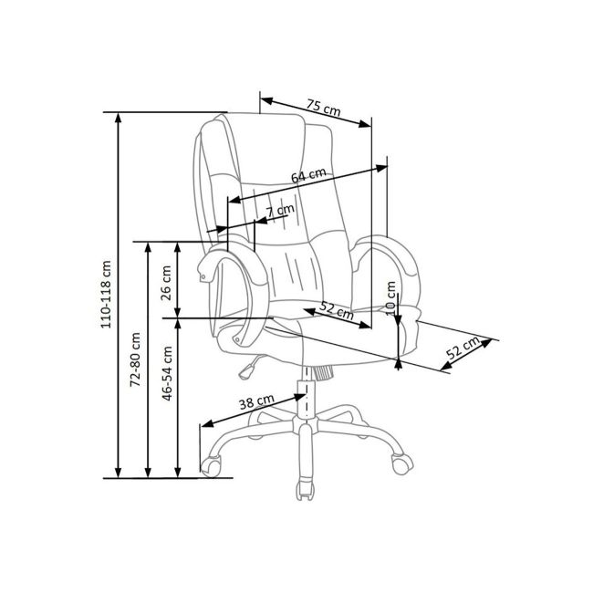 Scaun directorial mh rudy 2, ergonomic, baza cromata, mecanism de balans, tapiterie stofa, gri inchis drm8697
