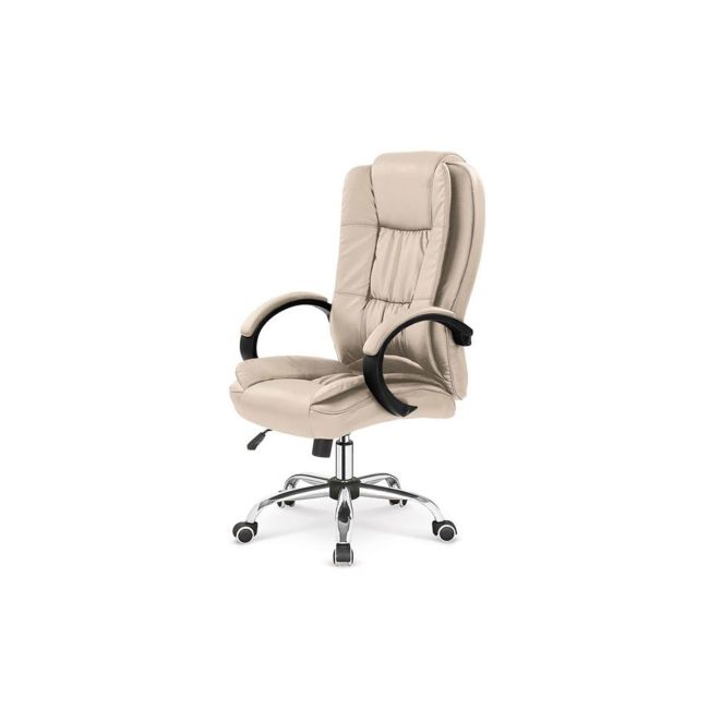 Scaun directorial mh rudy, ergonomic, mecanism balans, piele ecologica, rotire 360 ˚, inaltime reglabila, 110 kg, bej drm4429