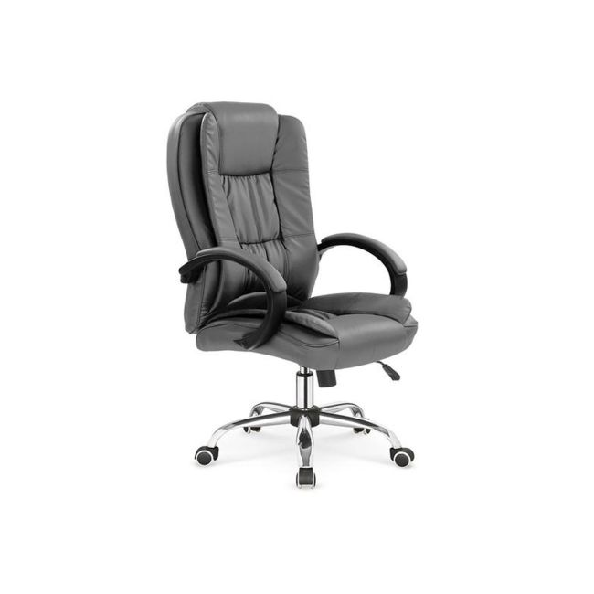 Scaun directorial mh rudy, ergonomic, mecanism balans, piele ecologica, rotire 360 ˚, inaltime reglabila, 110 kg, gri drm4430