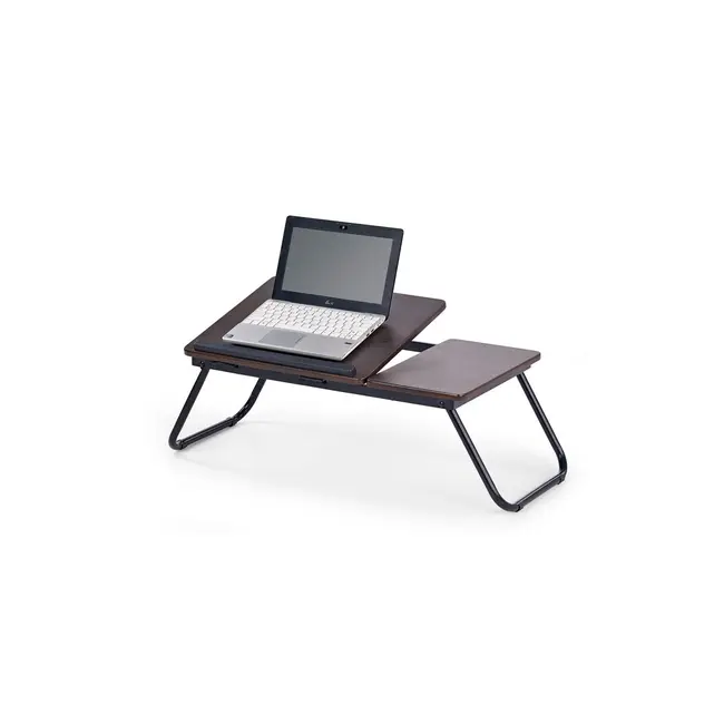 Masa laptop plianta hm b19, unghi de inclinare ajustabil, mdf, nuc inchis drm4776