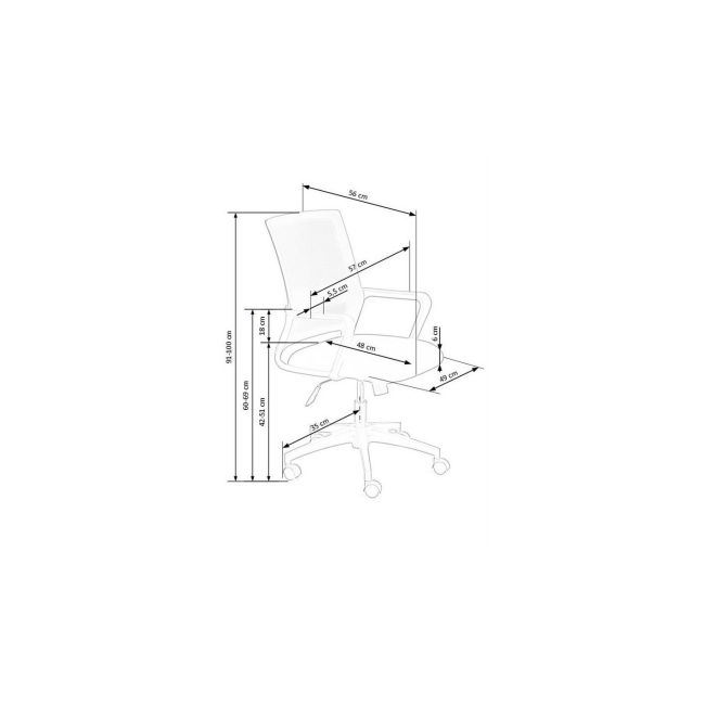 Scaun birou hm mauro gri-negru drm8839