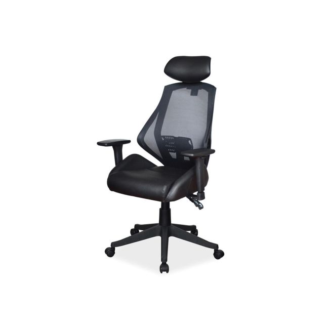 Scaun birou sl q406, ergonomic, brate ajustabile, inaltime ajustabila, mecanism balansare, mecanism multiblock, 100 kg, negru drm4580