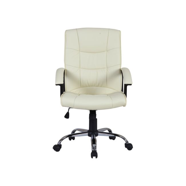 Scaun directorial gn02, ergonomic, cadru cromat, inaltime ajustabila, balans, 100 kg, bej drm3035