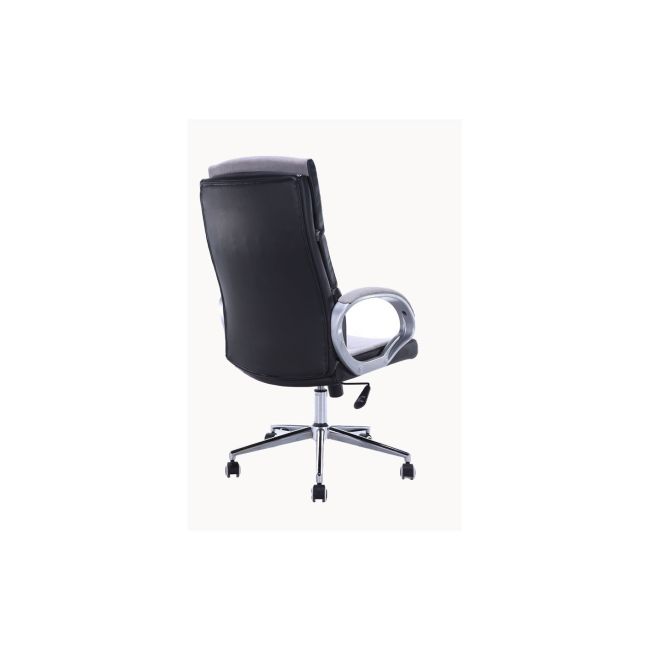 Scaun directorial gn109, textil/piele ecologica, inaltime ajustabila, mecanism balans, 100 kg, gri/negru drm9511