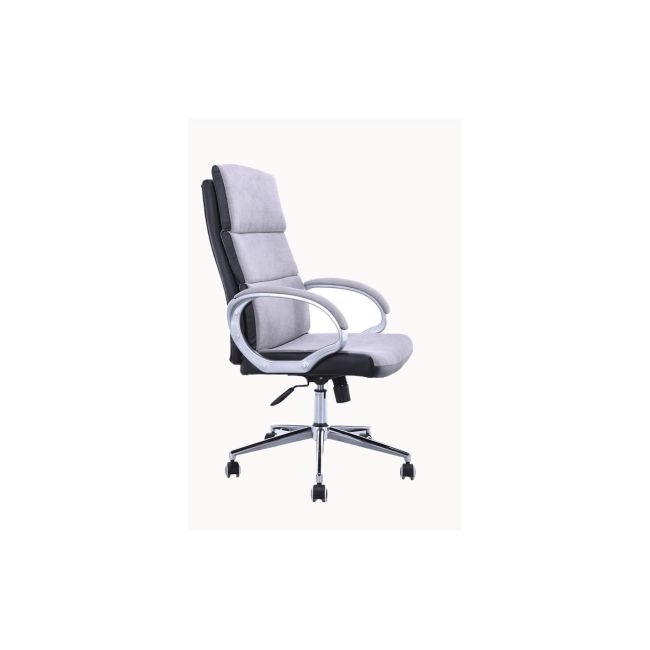 Scaun directorial gn109, textil/piele ecologica, inaltime ajustabila, mecanism balans, 100 kg, gri/negru drm9511