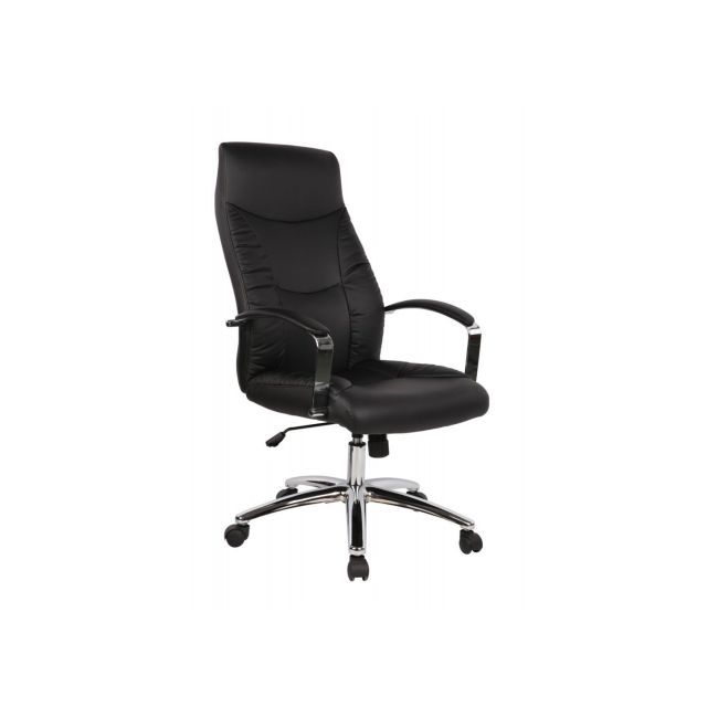 Scaun directorial gn62, piele ecologica, baza cromata, balans, inaltime ajustabila, rotativ, 120 kg drm2580