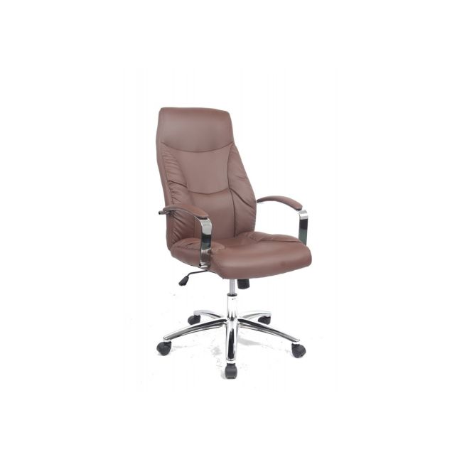 Scaun directorial gn62, piele ecologica, baza cromata, balans, inaltime ajustabila, rotativ, 120 kg drm2580