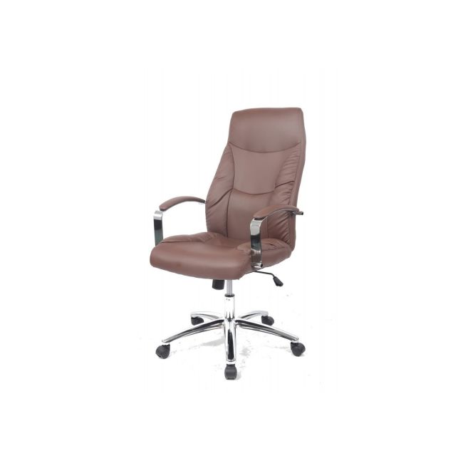 Scaun directorial gn62, piele ecologica, baza cromata, balans, inaltime ajustabila, rotativ, 120 kg drm2580