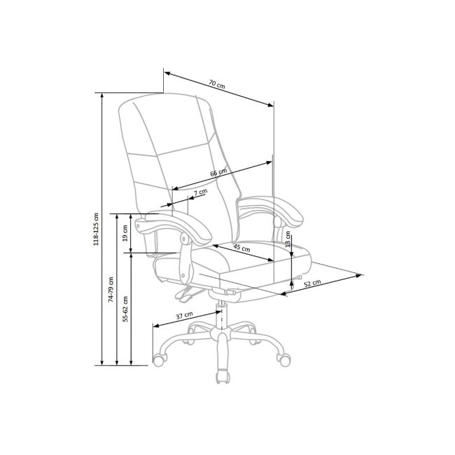Scaun directorial ergonomic cu suport picioare, hm alvin, mecanism balans, piele ecologica, cadru cromat, 120 kg, negru drm8660