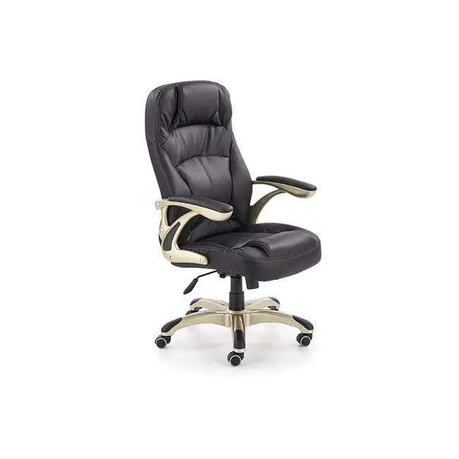 Scaun directorial hm carlos, piele ecologica perforata, roti cauciucate, inaltime ajustabila, mecanism multiblock, 136 kg, negru drm2743