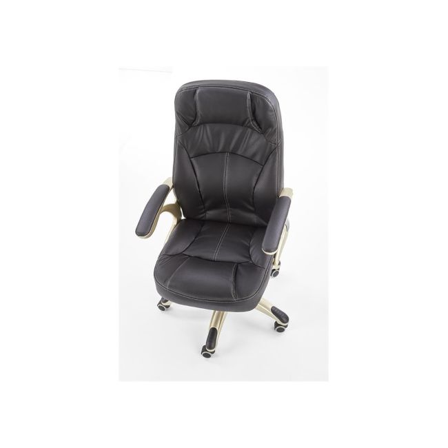 Scaun directorial hm carlos, piele ecologica perforata, roti cauciucate, inaltime ajustabila, mecanism multiblock, 136 kg, negru drm2743