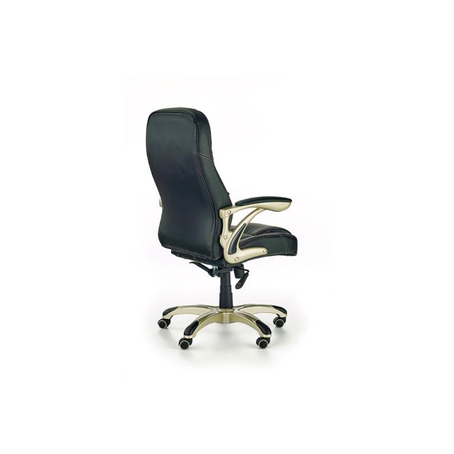 Scaun directorial hm carlos, piele ecologica perforata, roti cauciucate, inaltime ajustabila, mecanism multiblock, 136 kg, negru drm2743