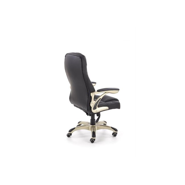 Scaun directorial hm carlos, piele ecologica perforata, roti cauciucate, inaltime ajustabila, mecanism multiblock, 136 kg, negru drm2743