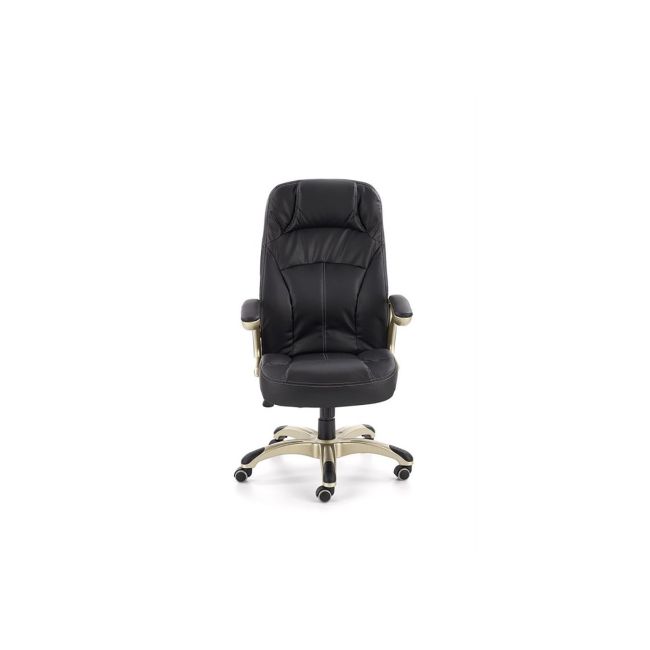 Scaun directorial hm carlos, piele ecologica perforata, roti cauciucate, inaltime ajustabila, mecanism multiblock, 136 kg, negru drm2743