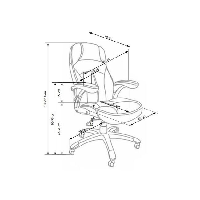 Scaun directorial hm carlos, piele ecologica perforata, roti cauciucate, inaltime ajustabila, mecanism multiblock, 136 kg, negru drm2743
