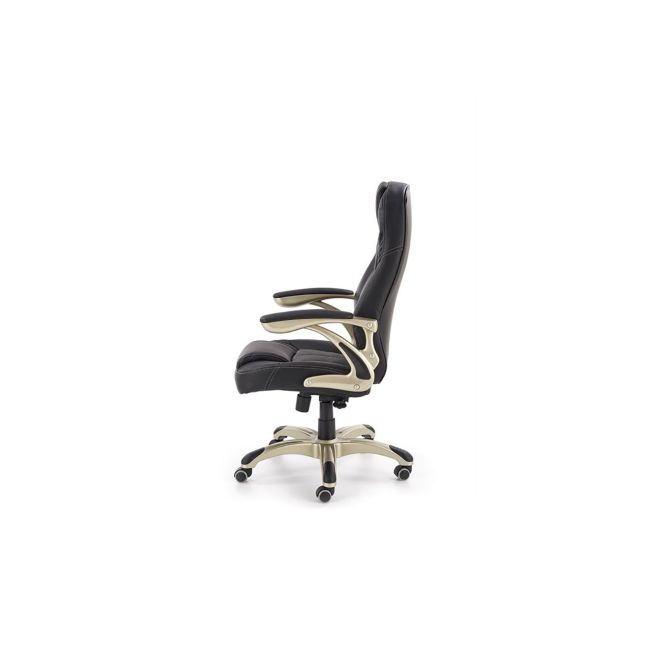 Scaun directorial hm carlos, piele ecologica perforata, roti cauciucate, inaltime ajustabila, mecanism multiblock, 136 kg, negru drm2743