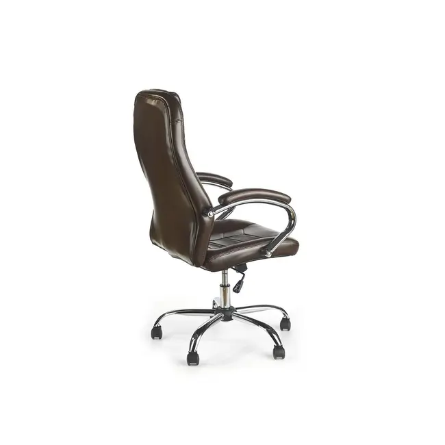 Scaun directorial hm cody, cadru otel, piele ecologica, inaltime ajustabila, mecanism balansare, 130 kg, 119x64x65cm, maro drm2194
