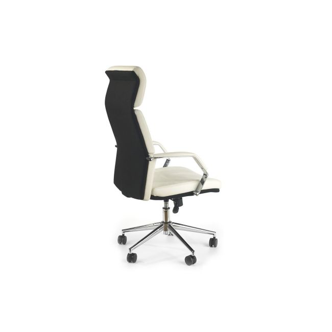 Scaun directorial hm costa, ergonomic, cadru otel, piele ecologica, inaltime ajustabila, mecanism balansare, 110 kg, 124x60x63 cm, crem drm2011