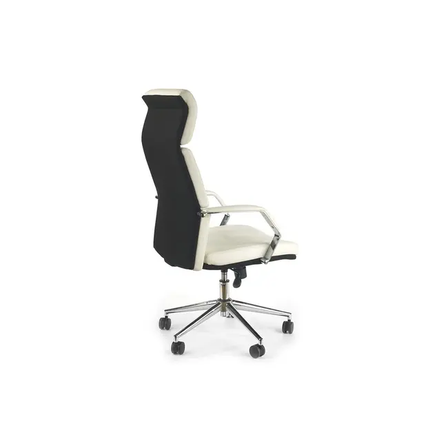 Scaun directorial hm costa, ergonomic, cadru otel, piele ecologica, inaltime ajustabila, mecanism balansare, 110 kg, 124x60x63 cm, crem drm2011