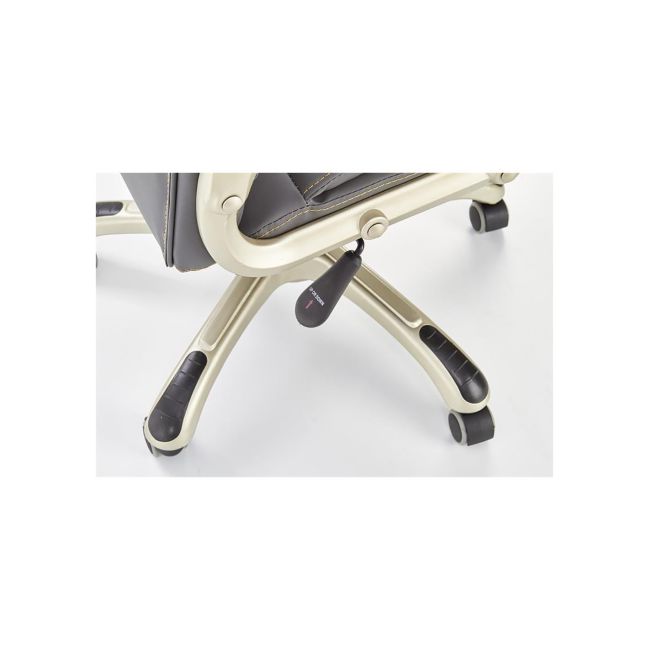 Scaun directorial mh dante, cadru polipropilena, piele ecologica, inaltime ajustabila, mecanism multiblock, roti cauciucate, 136 kg, gri drm2755