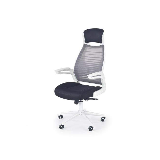 Scaun directorial hm franklin, mesh, ergonomic, inaltime ajustabila, mecanism balansare, mecanism multiblock, cu tetiera, 136 kg, 124x60x65 cm, gri drm2223