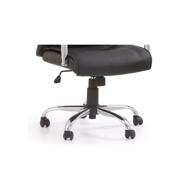 Scaun directorial hm hamilton, piele ecologica, inaltime ajustabila, mecanism balansare, 150 kg, 111x60x51 cm, negru drm2025