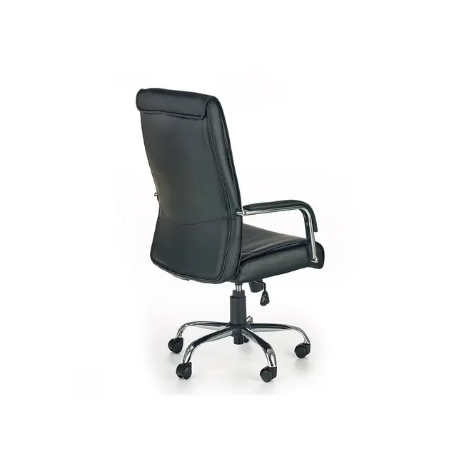 Scaun directorial hm hamilton, piele ecologica, inaltime ajustabila, mecanism balansare, 150 kg, 111x60x51 cm, negru drm2025