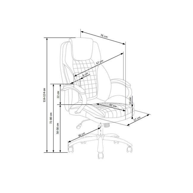 Scaun directorial hm king, ergonomic, piele ecologica, robust, mecanism de balans, cadru metalic cromat, inaltime reglabila, 120 kg, negru drm4456