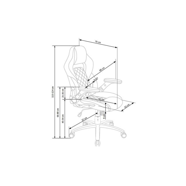 Scaun directorial ergonomic, hm sonic, brate reglabile, mecanism de balans, baza polipropilena, rotire 360 ˚, 100 kg, negru/gri drm4816