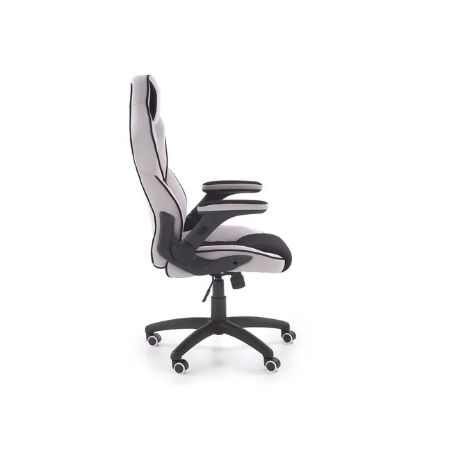 Scaun directorial ergonomic, hm sonic, brate reglabile, mecanism de balans, baza polipropilena, rotire 360 ˚, 100 kg, negru/gri drm4816