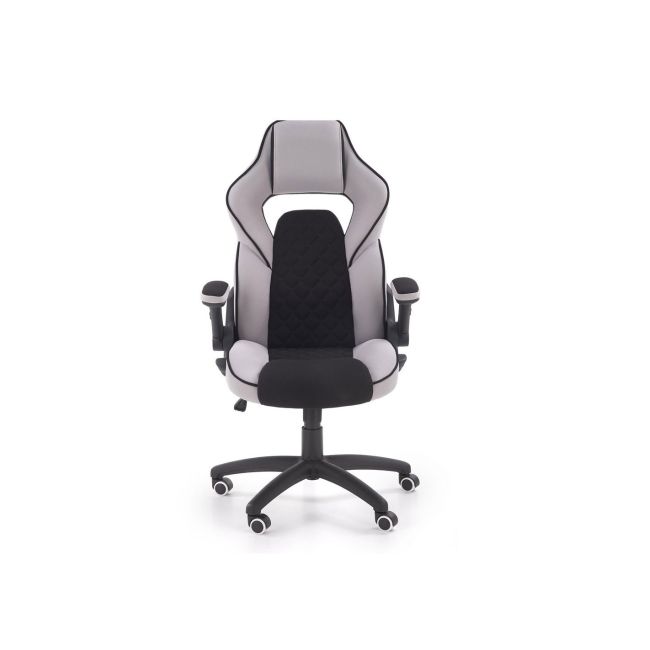 Scaun directorial ergonomic, hm sonic, brate reglabile, mecanism de balans, baza polipropilena, rotire 360 ˚, 100 kg, negru/gri drm4816