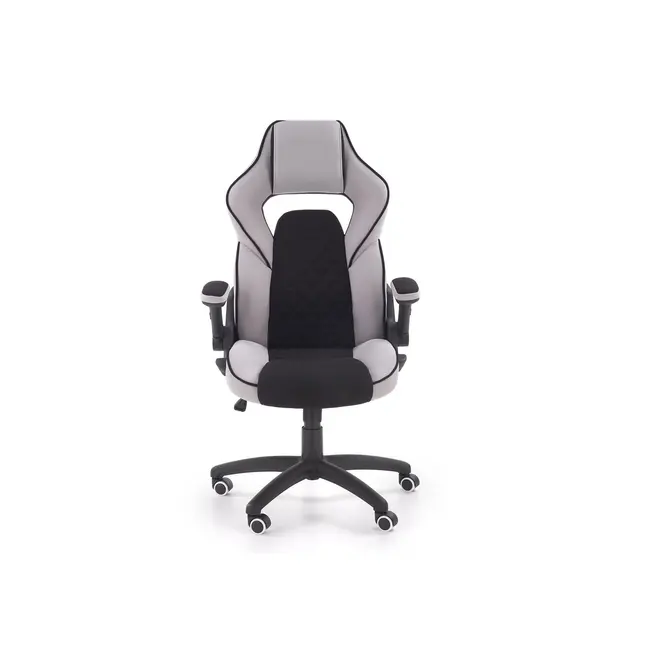 Scaun directorial ergonomic, hm sonic, brate reglabile, mecanism de balans, baza polipropilena, rotire 360 ˚, 100 kg, negru/gri drm4816