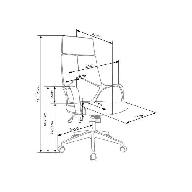 Scaun directorial hm voyager, ergonomic, cadru polipropilena, stofa, tetiera inclusa, inaltime ajustabila, mecanism de balans, 100 kg, albastru drm2809