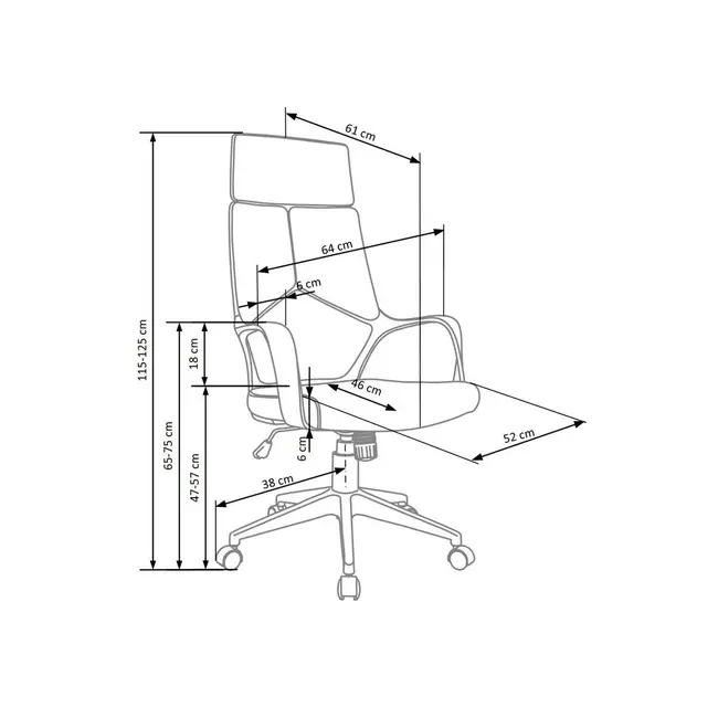 Scaun directorial hm voyager, ergonomic, cadru polipropilena, stofa, tetiera inclusa, inaltime ajustabila, mecanism de balans, 100 kg, albastru drm2809