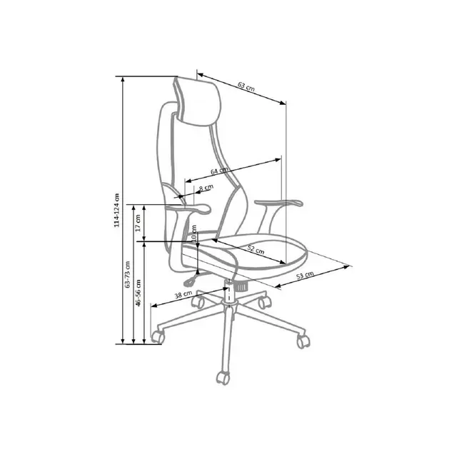 Scaun directorial mesh hm torino, ergonomic, cadru polipropilena, piele ecologica, inaltime reglabila, 110 kg, 124x64x52cm, negru drm2100