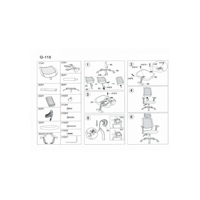 Scaun de birou cu mesh, sl q118, ergonomic, brate si tetiera ajustabile, cadru metalic, mecanism balans, 100 kg, gri drm3929