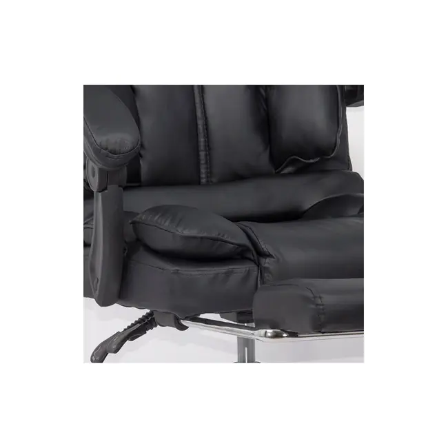 Scaun directorial cu suport picioare off 415, spatar inalt, perne duble, mecanism multiblock, baza cromata, 120 kg drm9215
