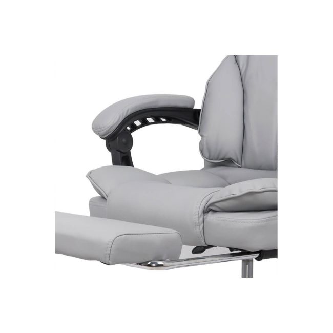 Scaun directorial cu suport picioare off 415, spatar inalt, perne duble, mecanism multiblock, baza cromata, 120 kg drm9215