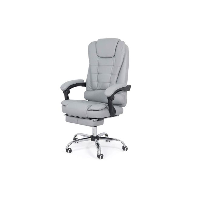 Scaun directorial off 418, piele ecologica, rotativ, mecanism de balans, suport picioare, 120 kg drm4199