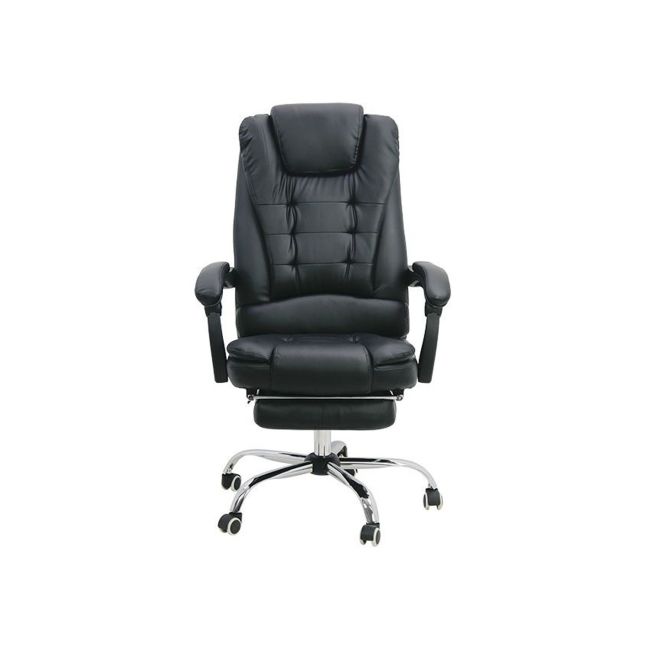 Scaun directorial off 418, piele ecologica, rotativ, mecanism de balans, suport picioare, 120 kg drm4199
