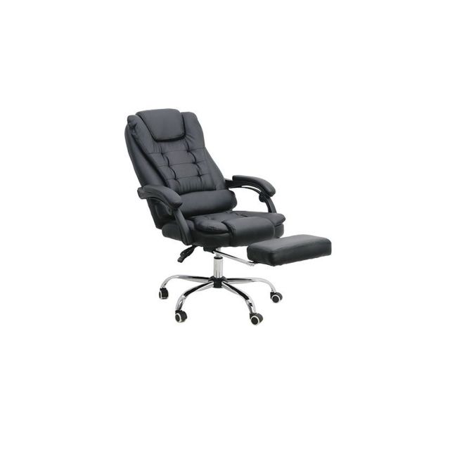 Scaun directorial off 418, piele ecologica, rotativ, mecanism de balans, suport picioare, 120 kg drm4199