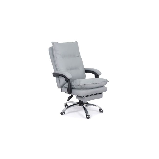 Scaun directorial cu suport picioare off 419, robust, mecanism recliner, perne duble, baza cromata, 120 kg drm9058